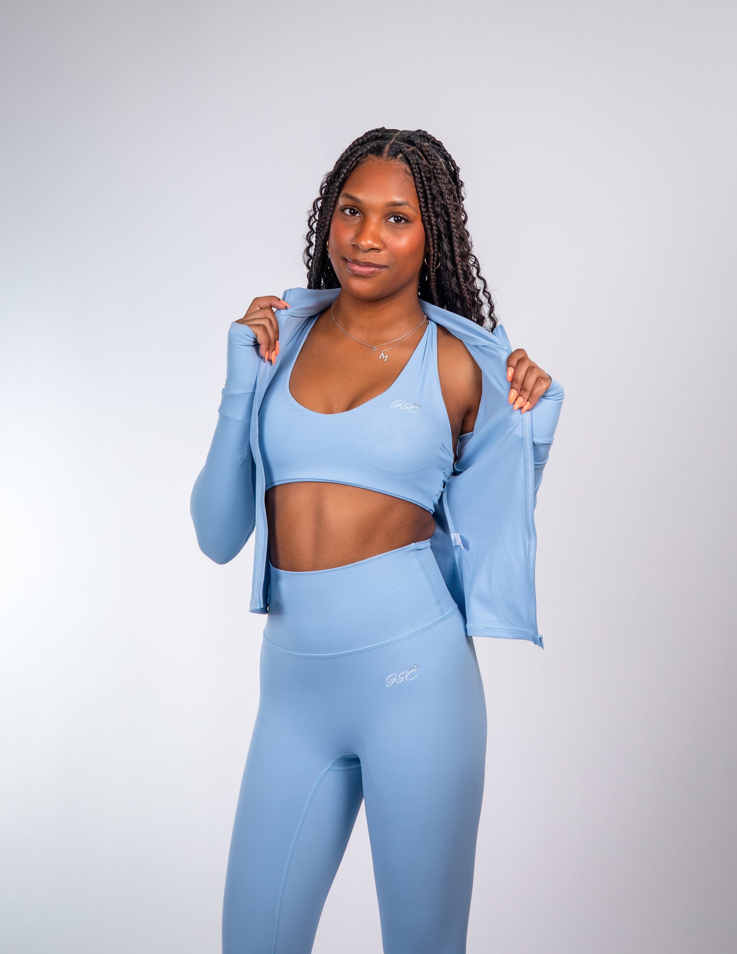 3 piece clastc set sky blue