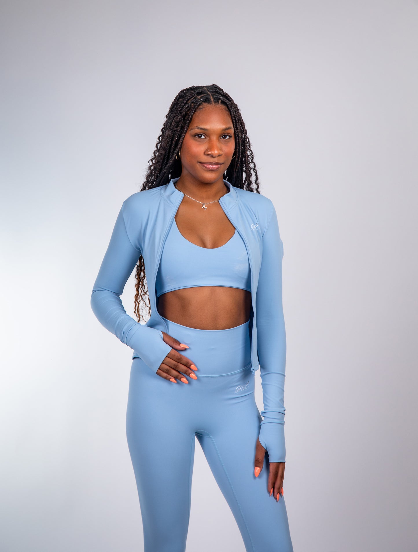 3 piece clastc set sky blue