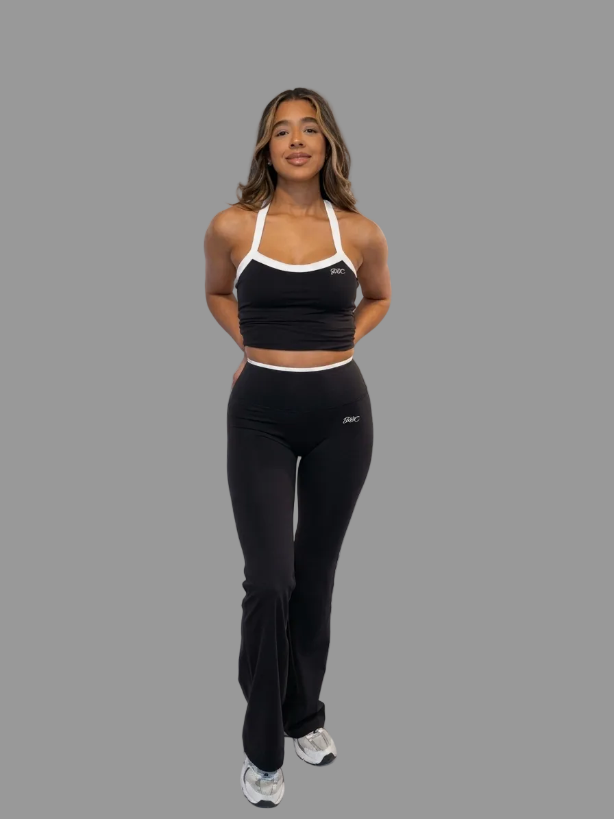 unique black strappy set